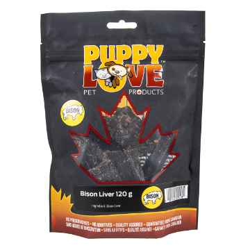 Show details for TREAT CANINE PUPPY LOVE BISON LIVER - 120g Picture of TREAT CANINE PUPPY LOVE BISON LIVER - 120g