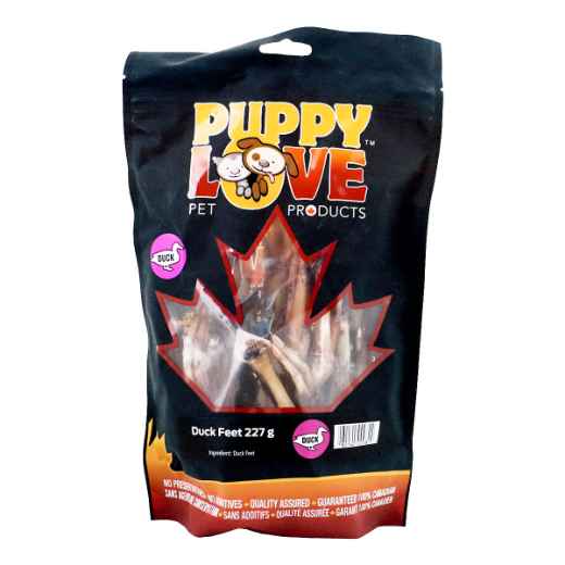 Picture of TREAT CANINE PUPPY LOVE DUCK FEET - 227g