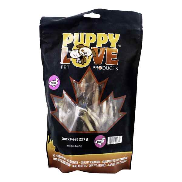 Picture of TREAT CANINE PUPPY LOVE DUCK FEET - 227g