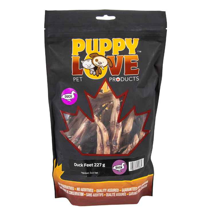 Picture of TREAT CANINE PUPPY LOVE DUCK FEET - 227g