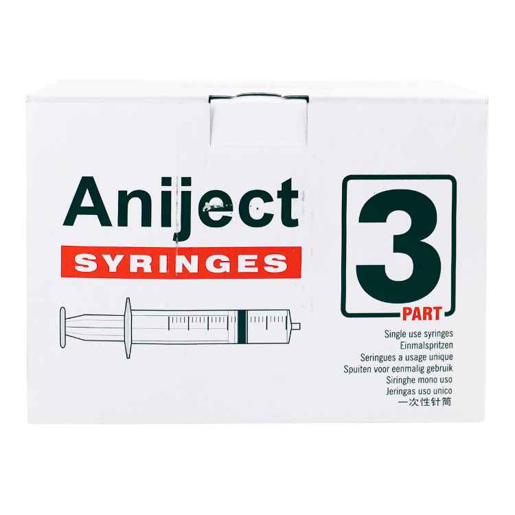 Picture of SYRINGE ANIJECT 3 PART 1cc/1ml ZERO DEAD SPACE - 100/pk