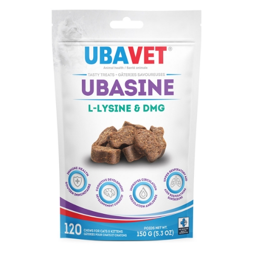 Picture of UBAVET UBASINE L-LYSINE & DMG SOFT CHEWS - 120s