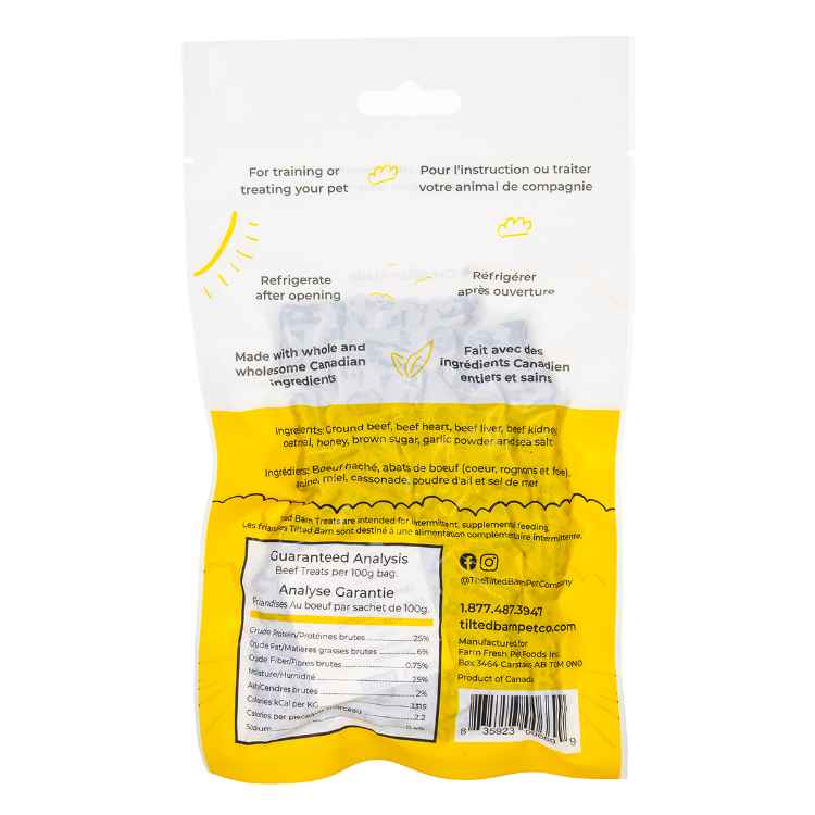 Picture of TREAT CANINE TILTED BARN Canadian Beef Miniwags - 100g