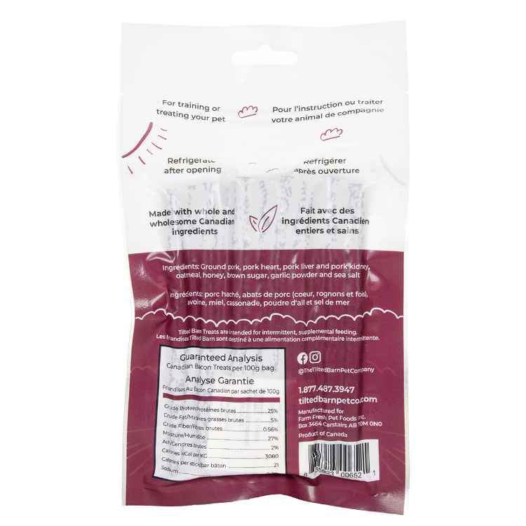 Picture of TREAT CANINE TILTED BARN Canadian Bacon - 100g