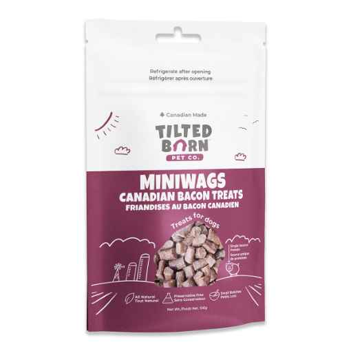 Picture of TREAT CANINE TILTED BARN Canadian Bacon Miniwags - 100g