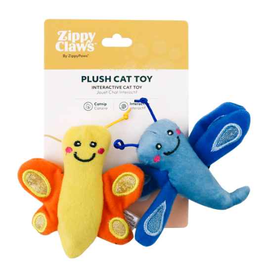 Picture of TOY CAT ZIPPYCLAWS Butterfly and Dragonfly - 2pk