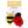 Show details for TOY CAT ZIPPYCLAWS Ladybug and Bee - 2pk Picture of TOY CAT ZIPPYCLAWS Ladybug and Bee - 2pk