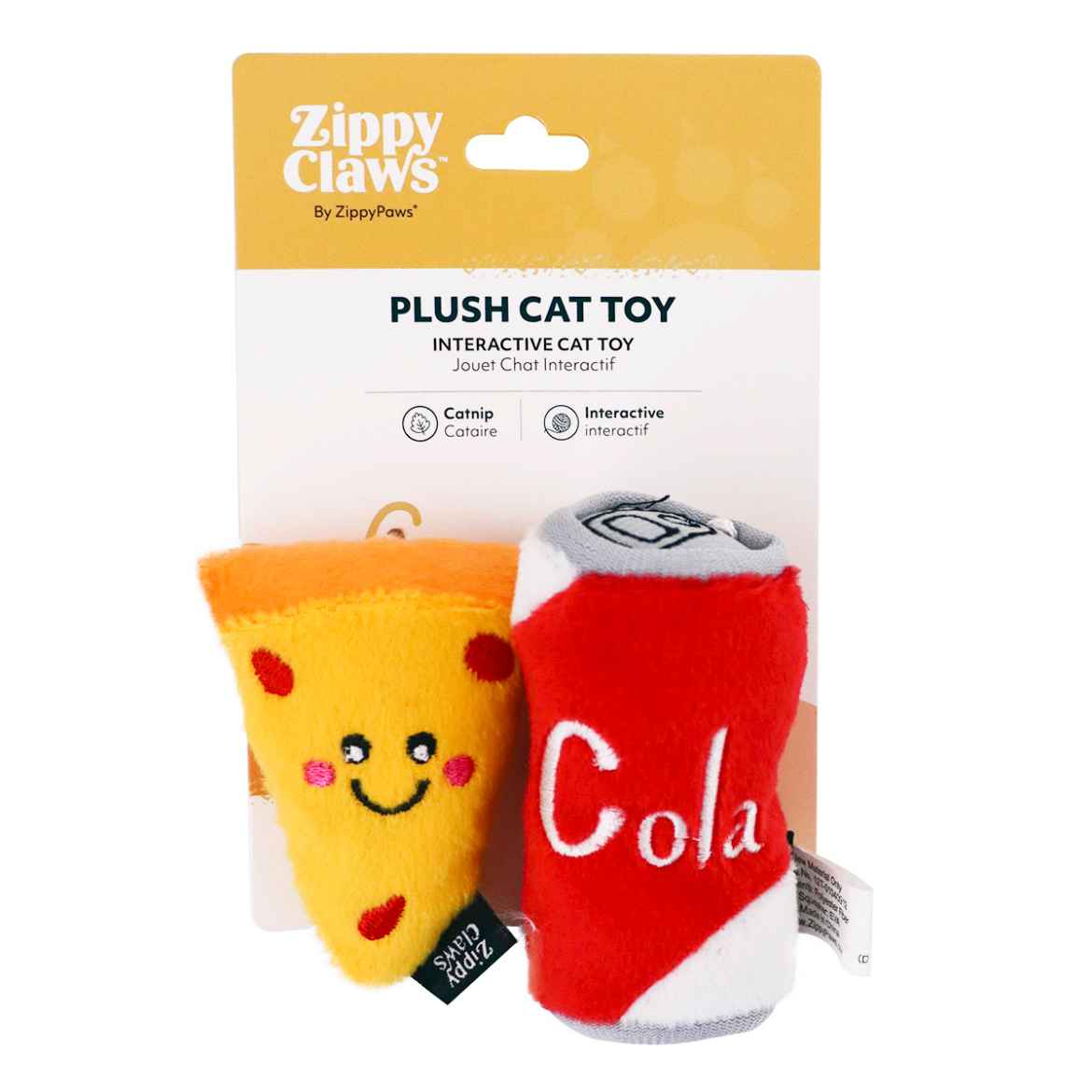 Picture of TOY CAT ZIPPYCLAWS NomNomz - Pizza and Cola