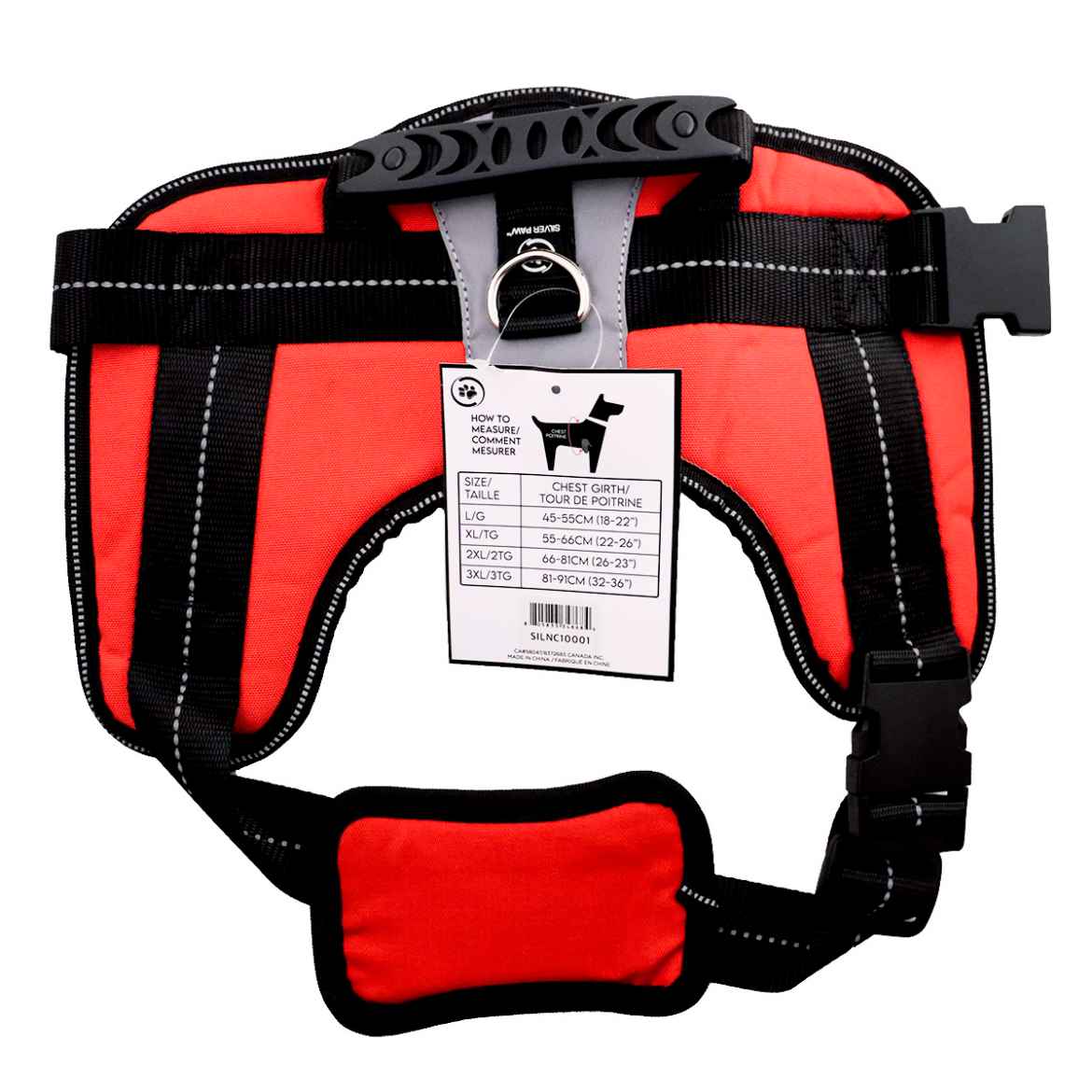 Picture of HARNESS CANINE SILVER PAW Heavy Duty Red - XX Large