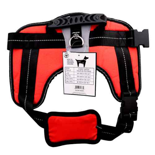 Picture of HARNESS CANINE SILVER PAW Heavy Duty Red - XX Large