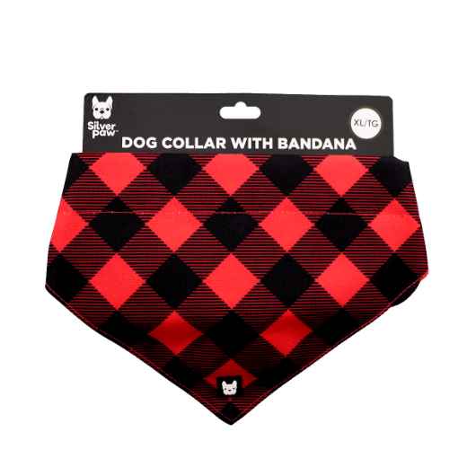 Picture of BANDANA CANINE POPLIN Red Plaid - X Large