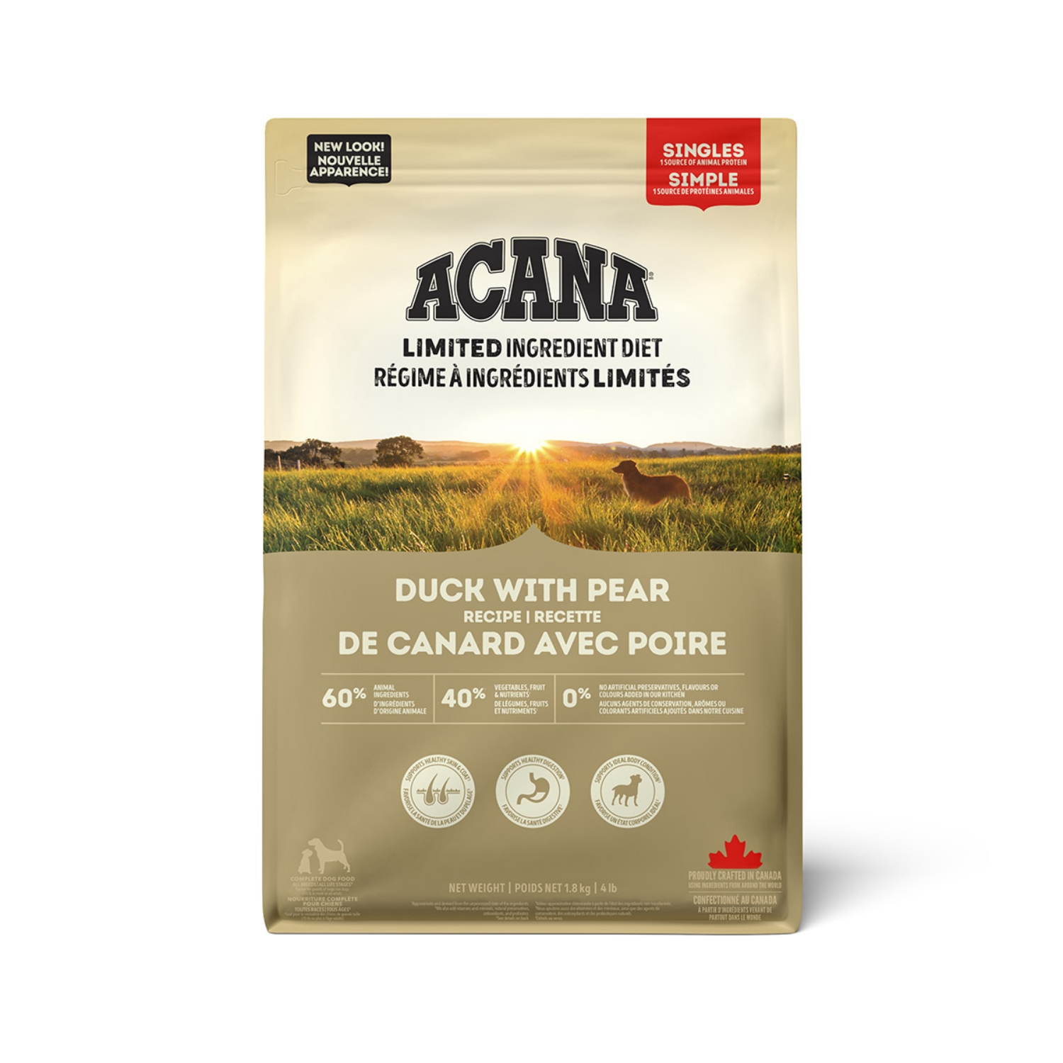 Picture of Canine ACANA Singles Duck With Pear - 1.8kg/4lb