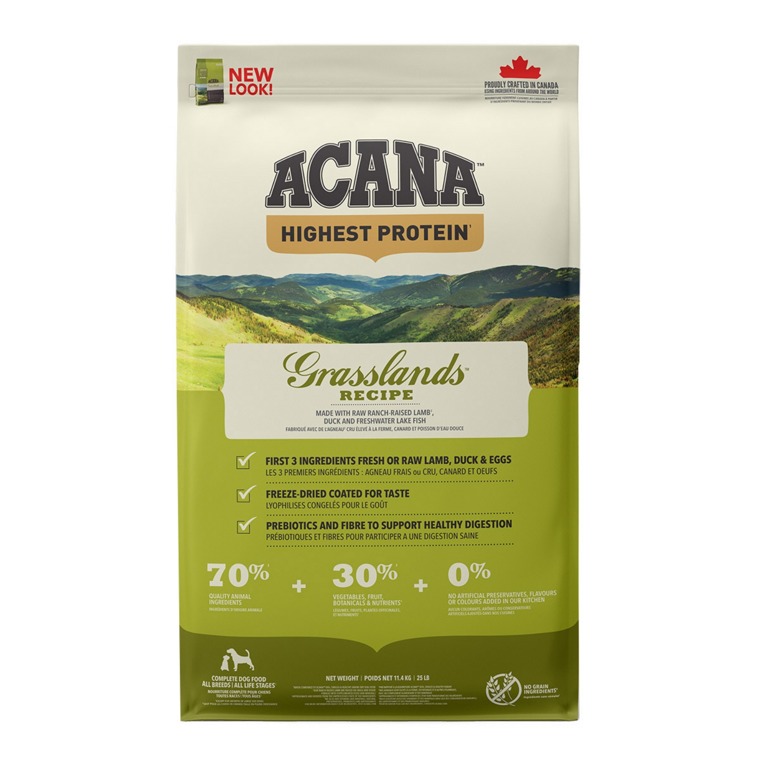 Picture of Canine ACANA Highest Protein Grasslands Recipe - 11.4kg/25lb