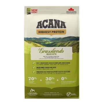 Show details for CANINE ACANA Highest Protein Grasslands Recipe - 11.4kg/25lb Picture of CANINE ACANA Highest Protein Grasslands Recipe - 11.4kg/25lb