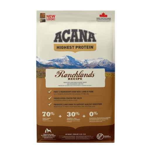 Picture of CANINE ACANA HIGHEST PROTEIN Ranchlands Recipe - 11.4kg/25lb