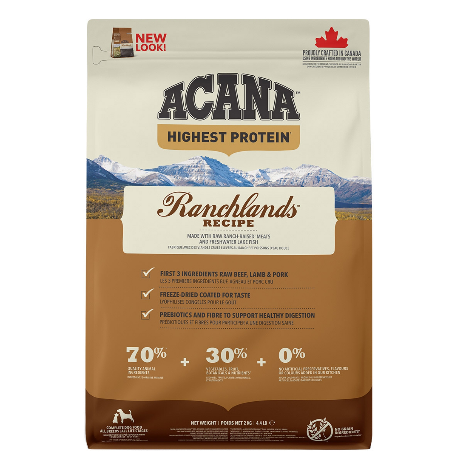 Picture of Canine ACANA Highest Protein Ranchlands Recipe - 2kg/4.4lb