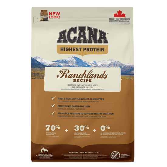 Picture of CANINE ACANA HIGHEST PROTEIN Ranchlands Recipe - 2kg/4.4lb