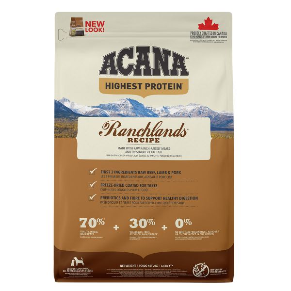 Picture of CANINE ACANA highest Protein Ranchlands Recipe - 2kg/4.4lb