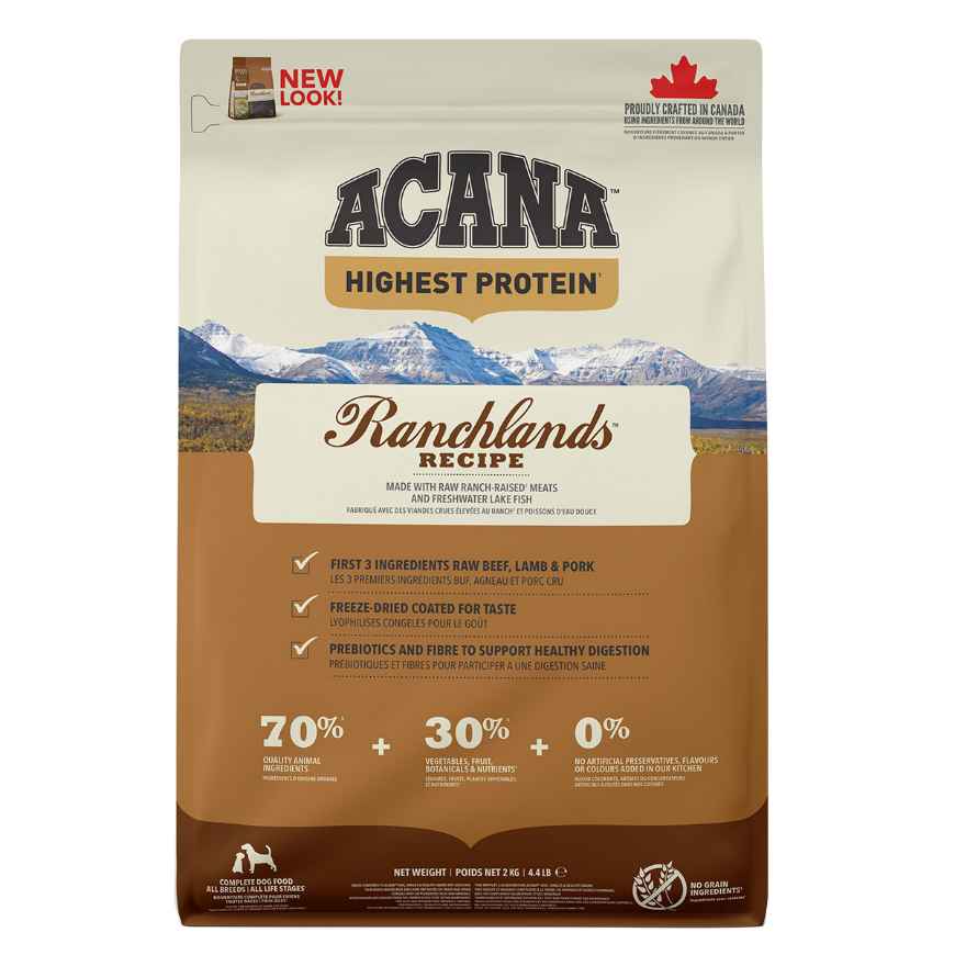 Picture of CANINE ACANA Highest Protein Ranchlands Recipe - 2kg/4.4lb