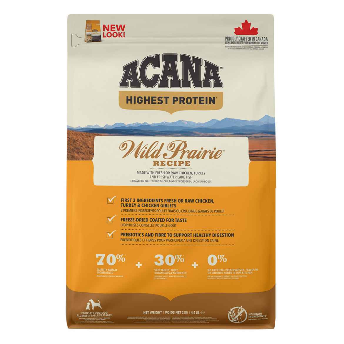 Picture of CANINE ACANA Highest Protein Wild Prairie Recipe - 2kg/4.4lb