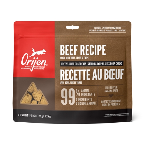 Picture of TREAT CANINE ORIJEN FREEZE DRIED Beef- 92g/3.25oz