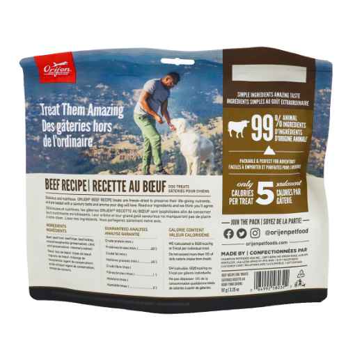 Picture of TREAT CANINE ORIJEN FREEZE DRIED Beef- 92g/3.25oz