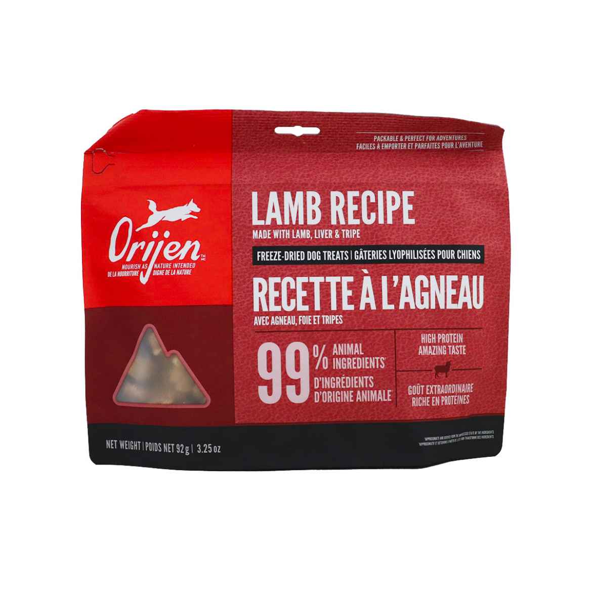 Picture of TREAT CANINE ORIJEN FREEZE DRIED Lamb - 92g/3.25oz