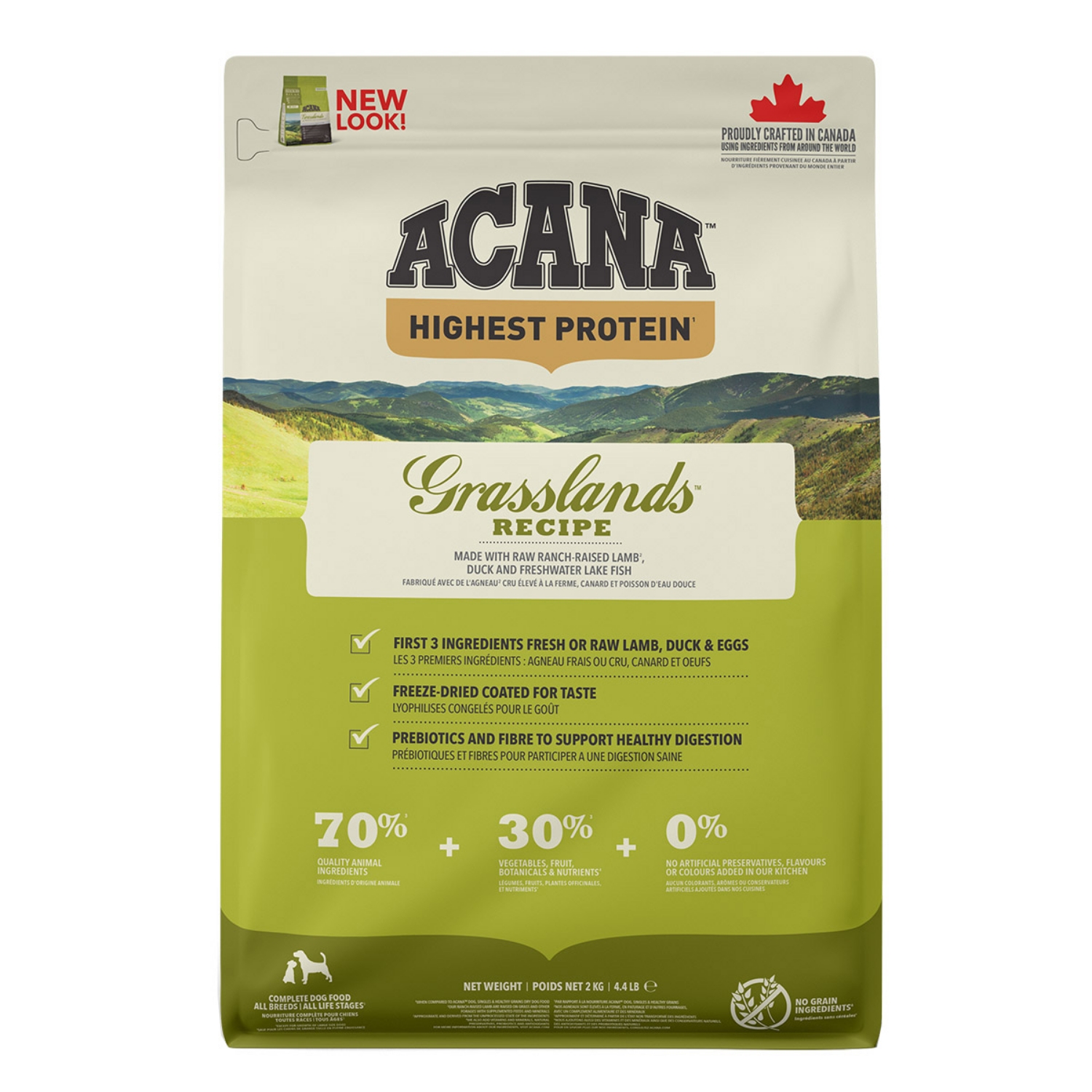 Picture of Canine ACANA Highest Protein Grasslands Recipe - 2kg/4.4lb