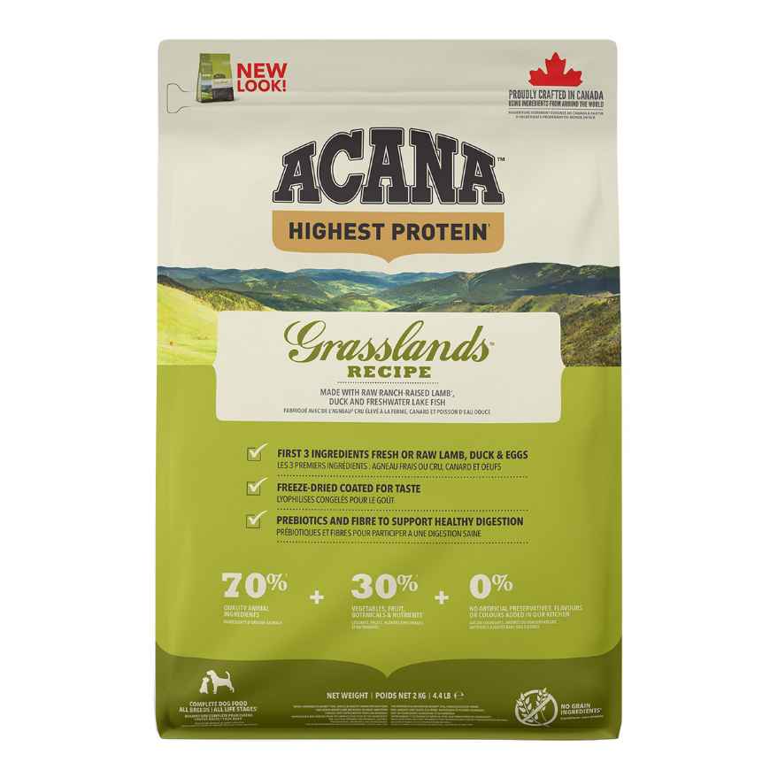 Picture of CANINE ACANA Highest Protein Grasslands Recipe - 2kg/4.4lb