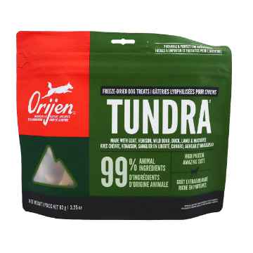 Show details for TREAT CANINE ORIJEN FREEZE DRIED Tundra - 92g / 3.25oz Picture of TREAT CANINE ORIJEN FREEZE DRIED Tundra - 92g / 3.25oz