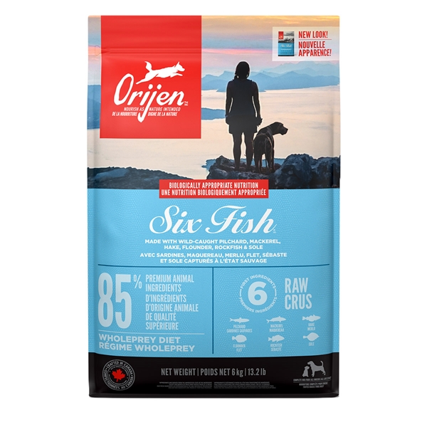 Picture of CANINE ORIJEN Six Fish Dry Food - 6kg/13.2lb