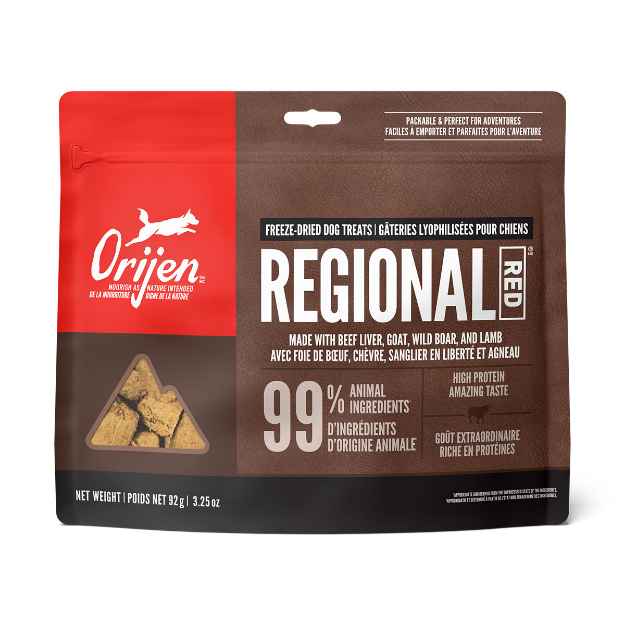 Picture of TREAT CANINE ORIJEN FREEZE DRIED Regional Red - 92g / 3.25oz