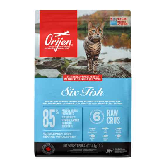 Picture of FELINE ORIJEN Six Fish Dry Food - 1.8kg/4lb