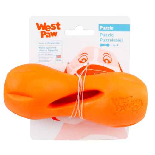 Picture of TOY DOG ZOGOFLEX Qwizl Treat Toy Small - Tangerine