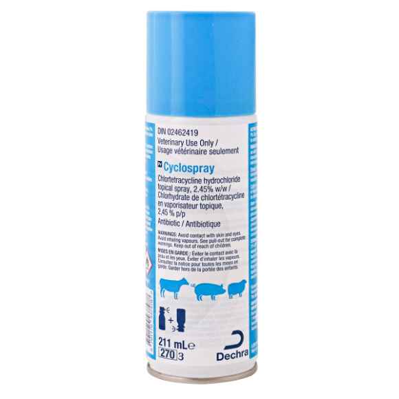 Picture of CYCLOSPRAY (Chlortetracycline Hydrochloride) TOPICAL SPRAY - 200ml