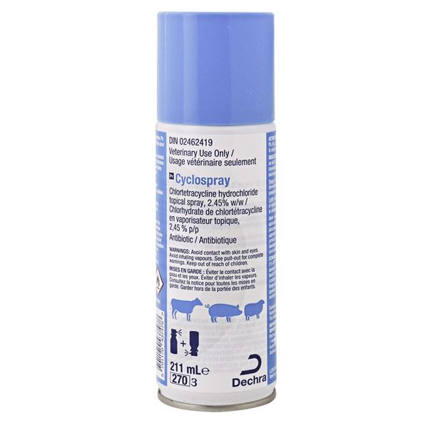 Picture of CYCLOSPRAY (Chlortetracycline Hydrochloride) TOPICAL SPRAY - 200ml