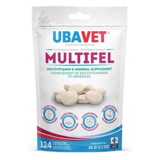 Picture of UBAVET MULTIFEL FELINE MULTIVITAMIN CHEW TABS - 124s