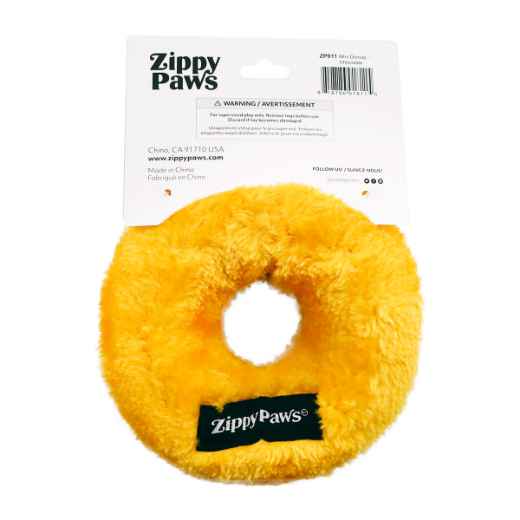 Picture of TOY DOG ZIPPYPAWS Donutz Stuffing Free Mini - Chocolate