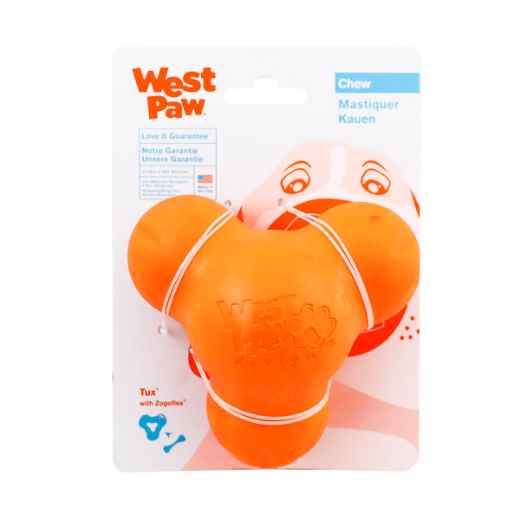 Picture of TOY DOG ZOGOFLEX Tux Treat Toy Small - Tangerine