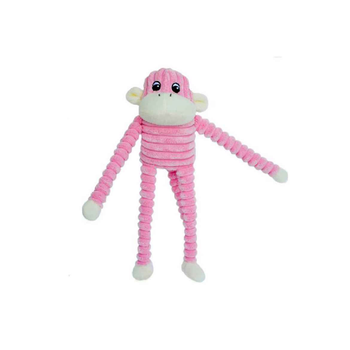 Picture of TOY DOG ZIPPYPAWS Spencer the Crinkle Monkey Pink - Small