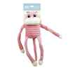 Picture of TOY DOG ZIPPYPAWS Spencer the Crinkle Monkey Pink - Small