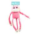 Picture of TOY DOG ZIPPYPAWS Spencer the Crinkle Monkey Pink - Small