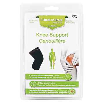 Picture of BACK ON TRACK PHYSIO 4 WAY KNEE SUPPORT BLK XXLARGE