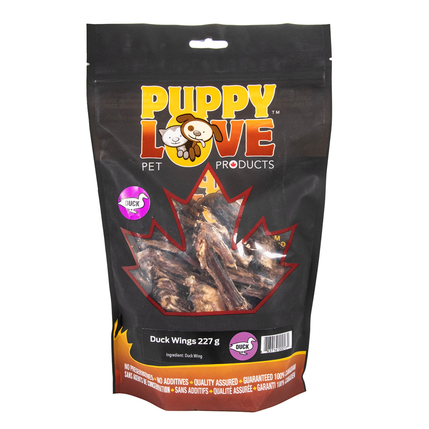Picture of TREAT CANINE PUPPY LOVE DUCK WINGS - 227g