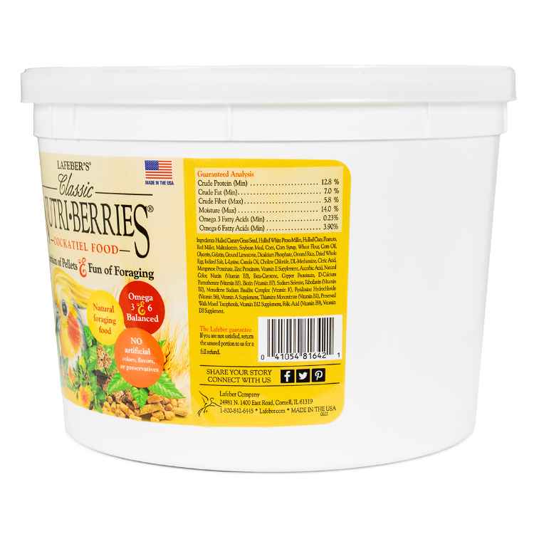 Picture of NUTRI-BERRIES CLASSIC for COCKATIEL  - 4lb/1.81kg