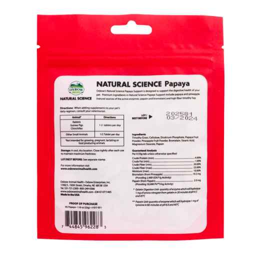 Picture of OXBOW NATURAL SCIENCE PAPAYA SUPPORT - 33g/1.16oz