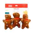 Picture of XMAS HOLIDAY CANINE ZIPPYPAW Holiday Miniz Gingerbread Men - 3/pk 