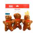 Picture of XMAS HOLIDAY CANINE ZIPPYPAWS Holiday Miniz Gingerbread Men - 3/pk 