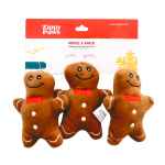 Picture of XMAS HOLIDAY CANINE ZIPPYPAWS Holiday Miniz Gingerbread Men - 3/pk 