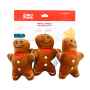 Picture of XMAS HOLIDAY CANINE ZIPPYPAW Holiday Miniz Gingerbread Men - 3/pk 